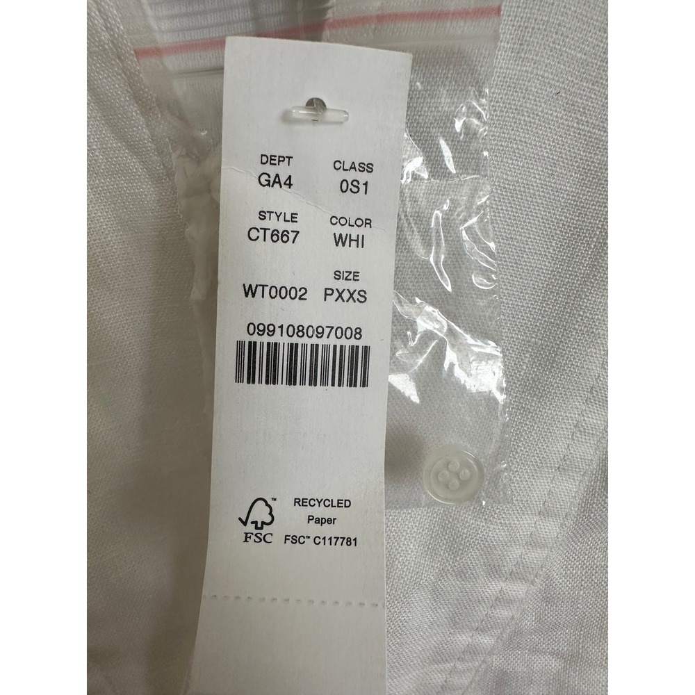 NWT J.Crew 100% Linen V-Neck Tunic Mini Dress P XXS Coastal - Picture 10 of 10